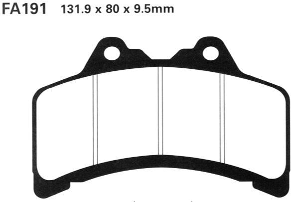 BRAKE PADS FA191TT EBC, 4BH-W0045-01-00