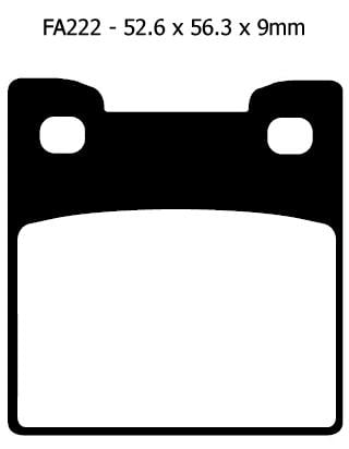 BRAKE PADS STD KEVLAR ORGANIC, EBC FA222 BLACK