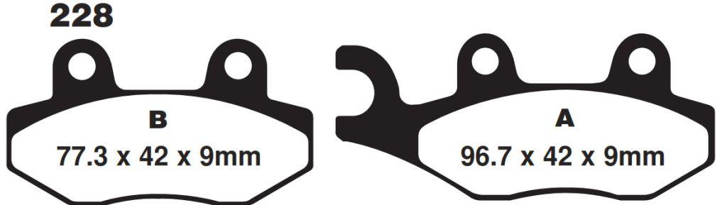 BRAKE PADS SINTERED METAL, SIFAM S1040BN GOLD (FA228HH), VD340
