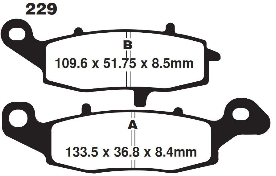 BRAKE PADS DISC SINTERED METAL, SIFAM S1352N (FA229)
