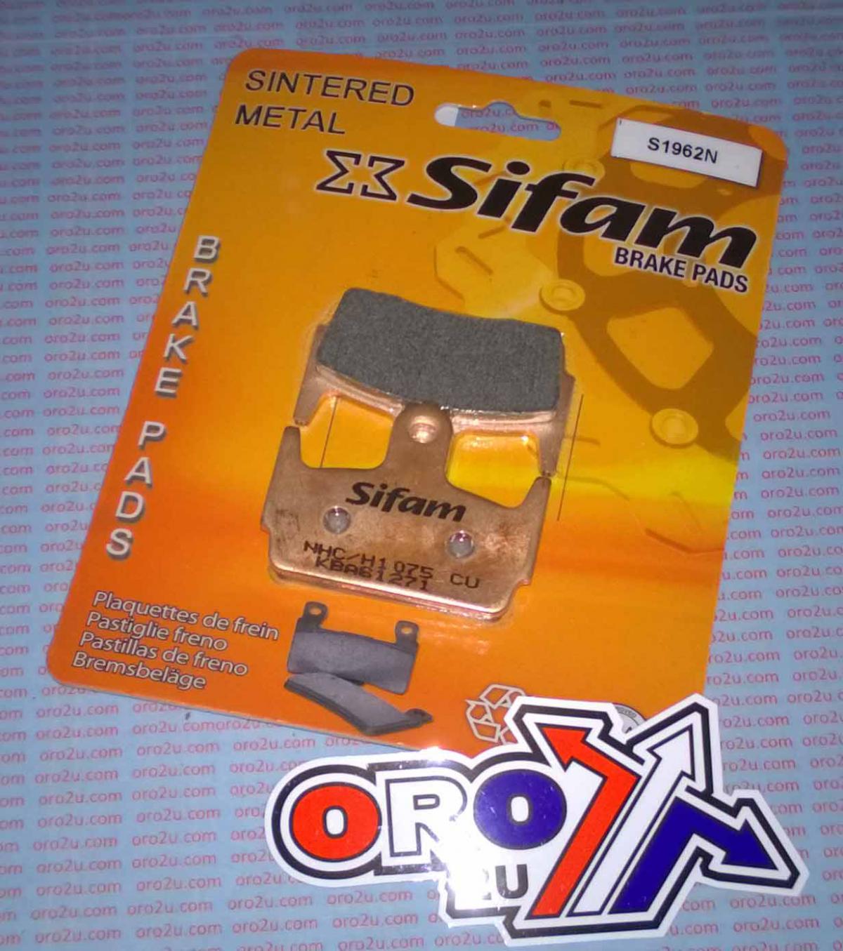 BRAKE PADS DISC SINTERED METAL, SIFAM S1962N (SFA234)