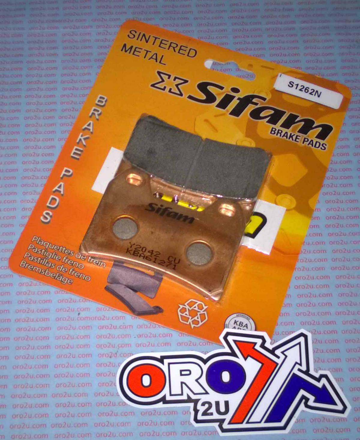 BRAKE PADS SINTERED METAL, SIFAM S1262N (FA244)