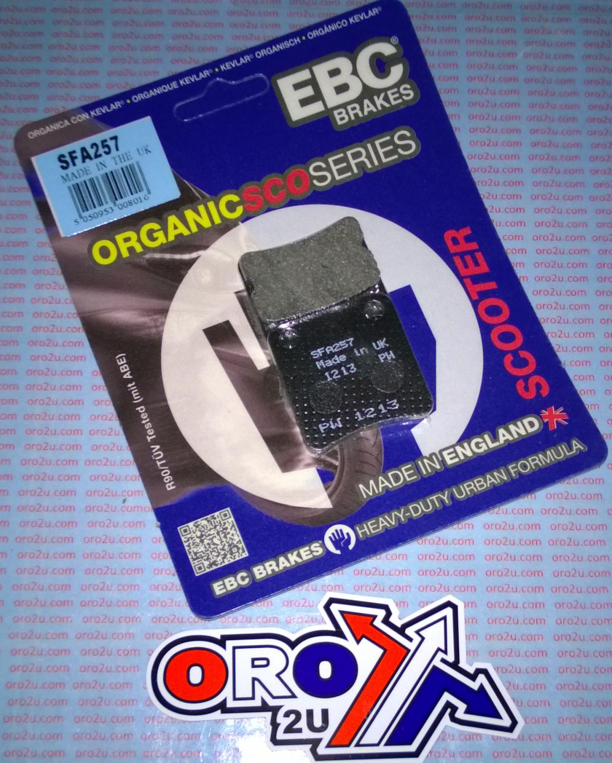 BRAKE PADS STD SCOOTER ORGANIC, EBC SFA257