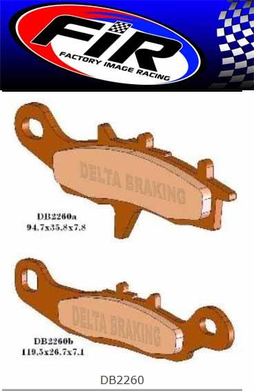 BRAKE PADS SINTERED METAL HS, MX-N HIGH FRICTION, 39-258.H.ORO, DB2260-N