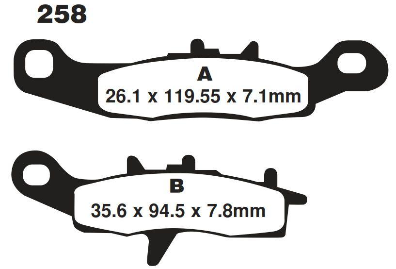 BRAKE PADS STD SEMI-METALLIC DB2260 SEMI