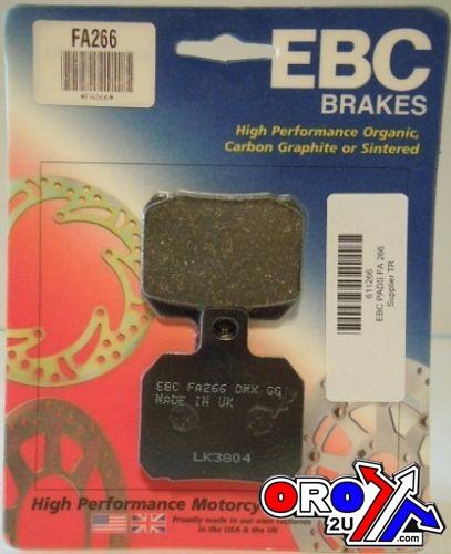 BRAKE PADS Kevlar Organic, EBC FA266 Black Touring - Road