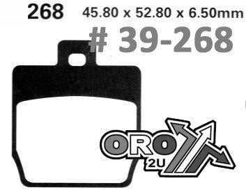 BRAKE PADS SINTERED METAL HARD 39-268.H.ORO