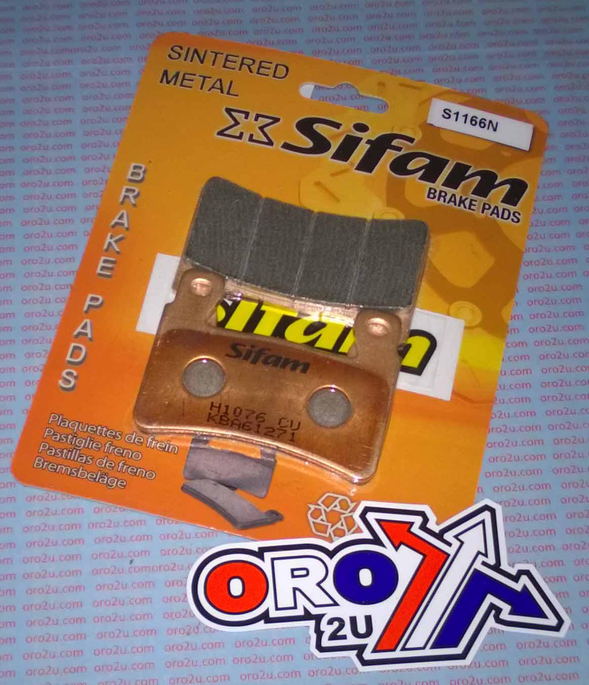 BRAKE PADS SINTERED METAL, SIFAM S1166N GOLD