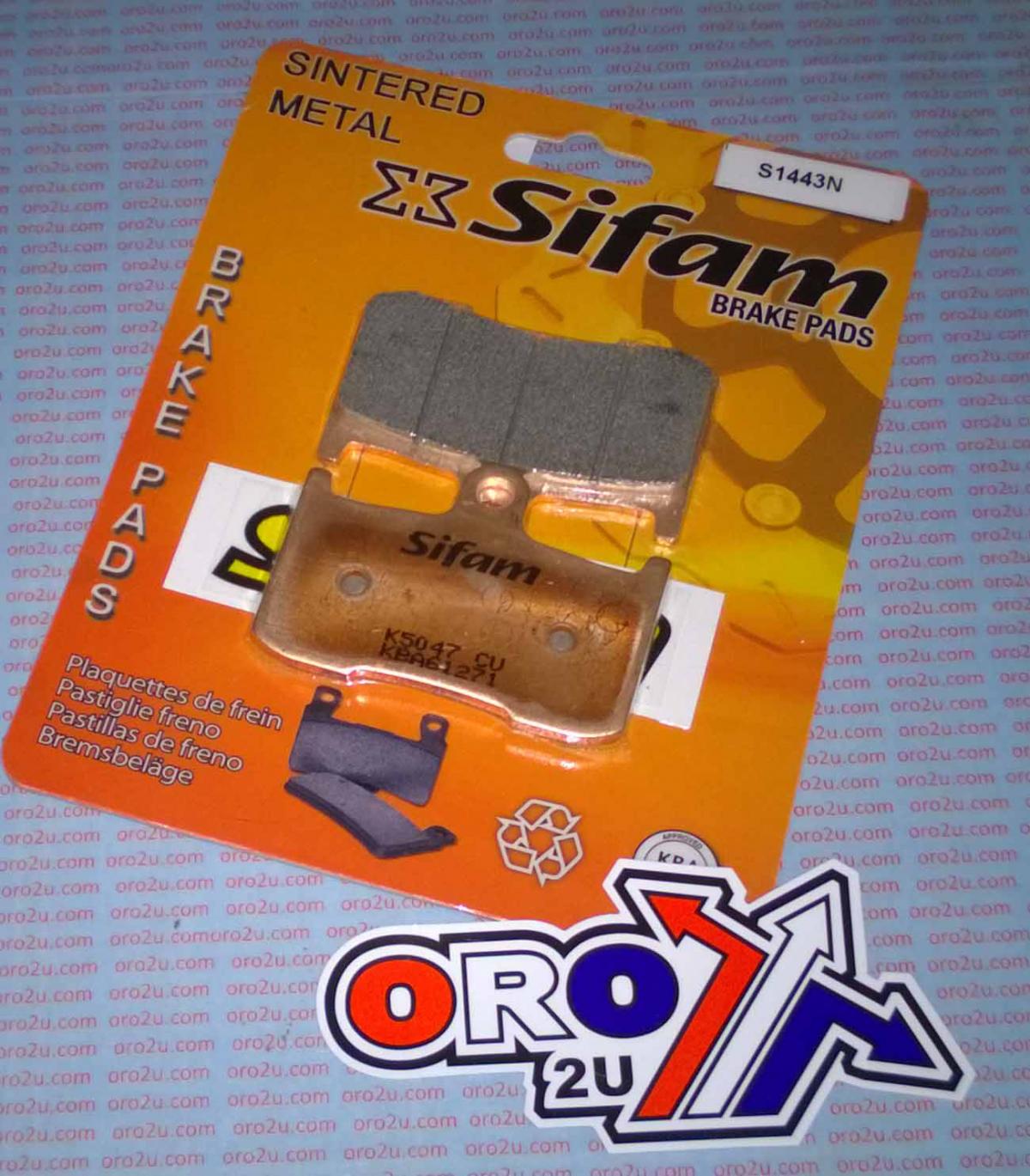 BRAKE PADS DISC SINTERED METAL, SIFAM S1443N (FA347)