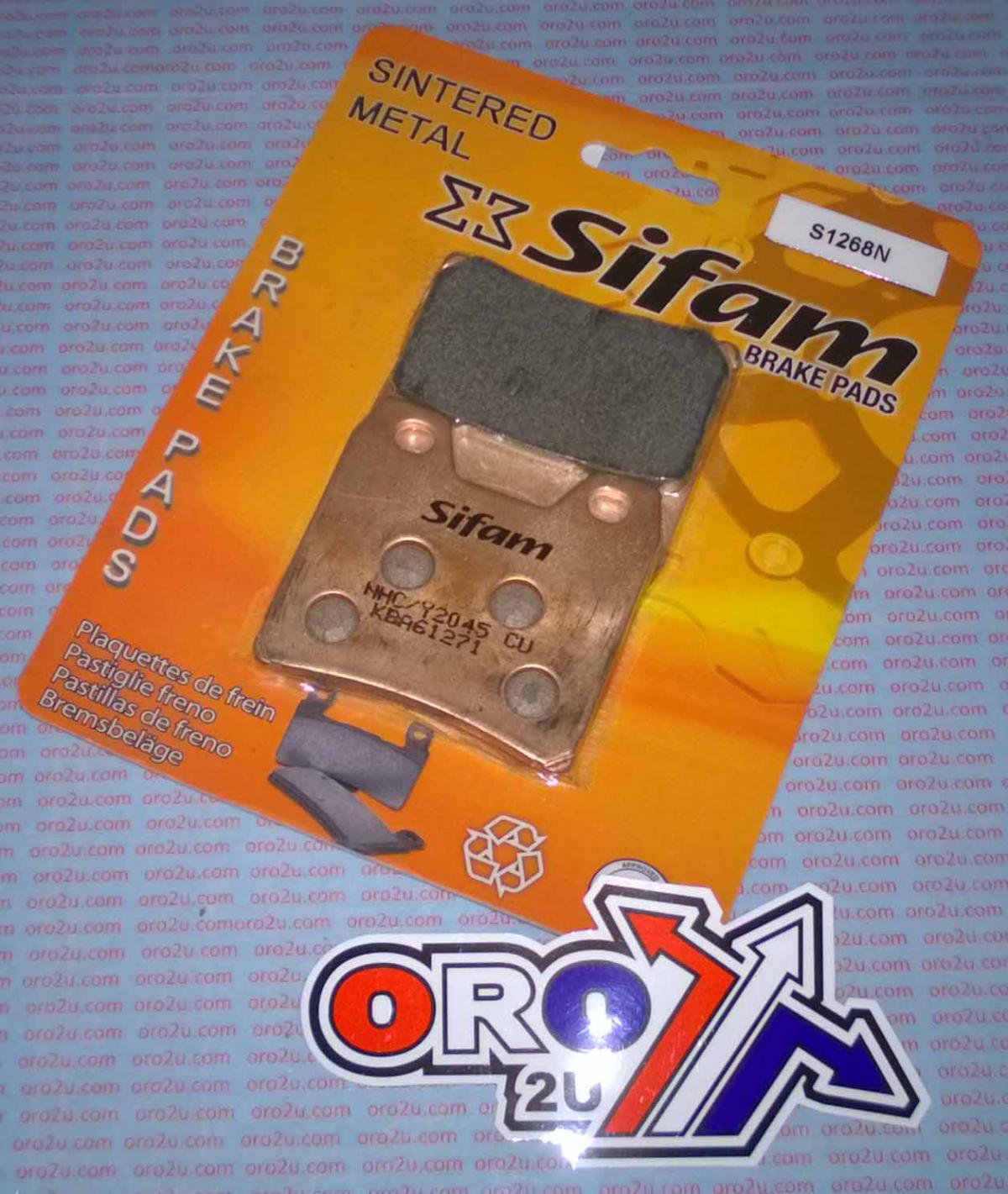 BRAKE PADS DISC SINTERED METAL, SIFAM S1268N (EBC FA348HH)
