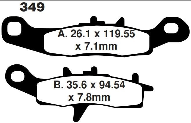 BRAKE PADS DISC SINTERED METAL, SIFAM S1442N (EBC FA349HH)