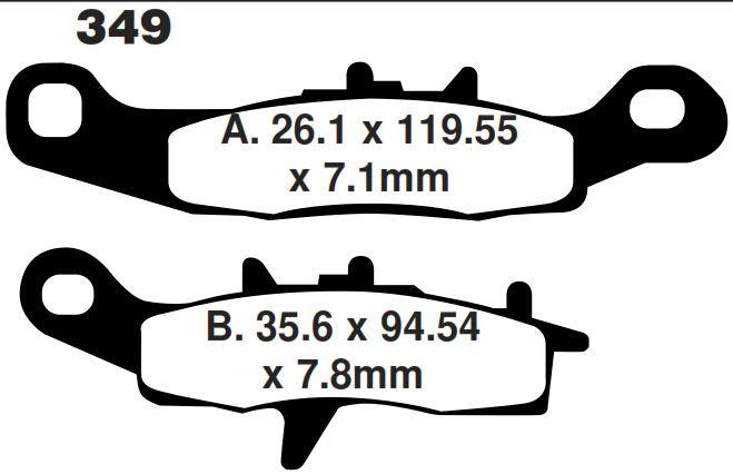 BRAKE PADS STD MOTO-MASTER, SEMI-METALLIC STD 095411