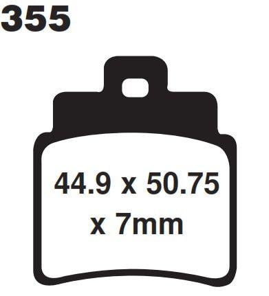 BRAKE PADS SEMI METALLIC, KYOTO S1987 (EBC FA355 VD987), 39-355