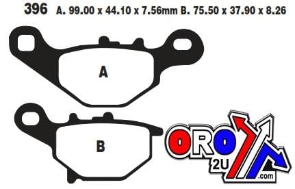 BRAKE PADS STD SCOOTER ORGANIC, EBC SFA396