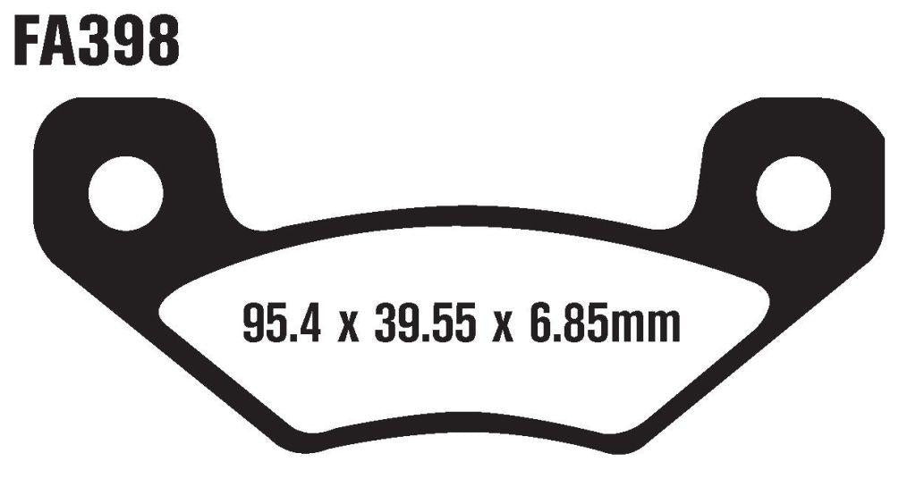 BRAKE PADS SINTERED METAL EBC, EBC FA398R, 39-398