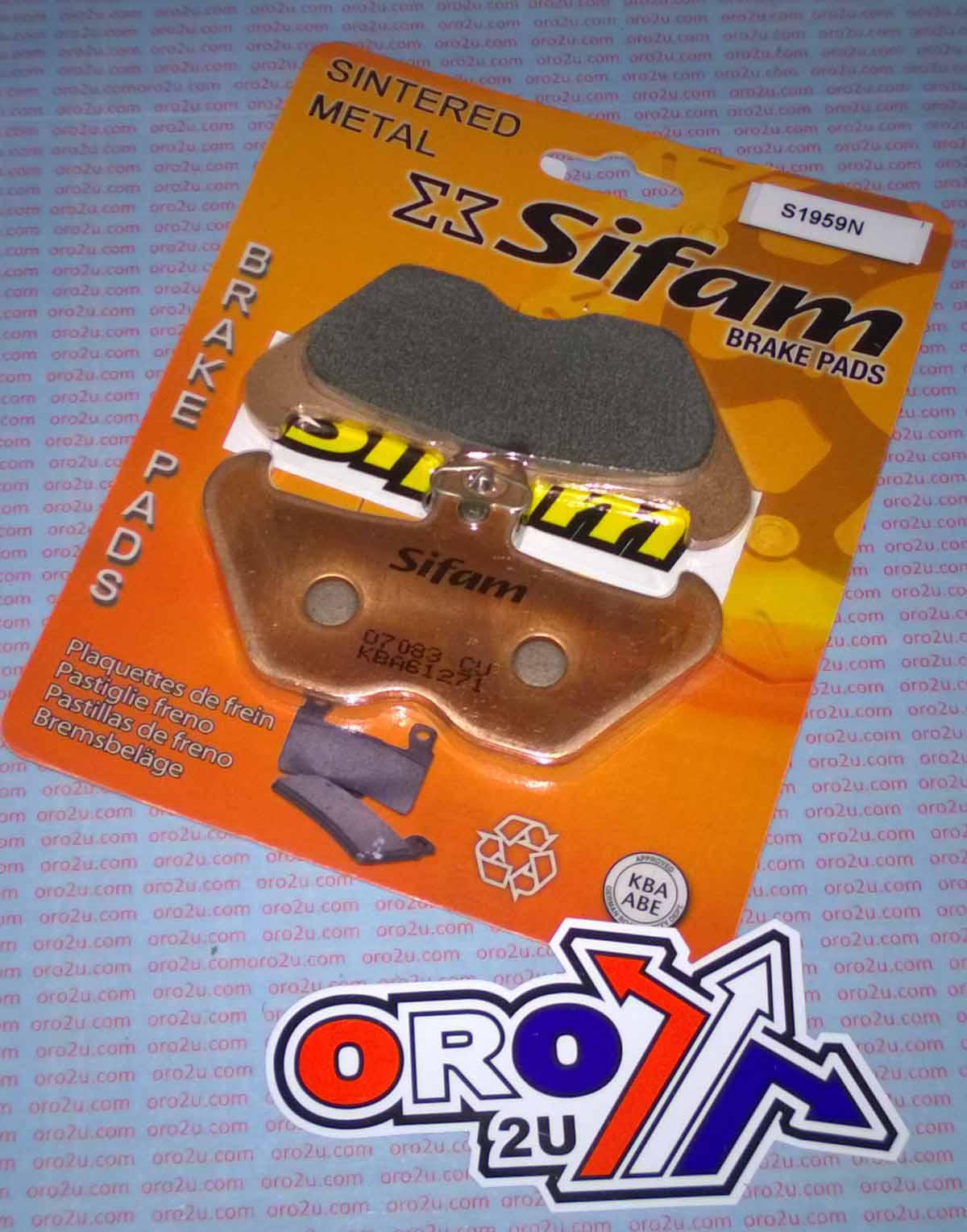BRAKE PADS SINTERED METAL, SIFAM S1959N (FA407HH), 39-407