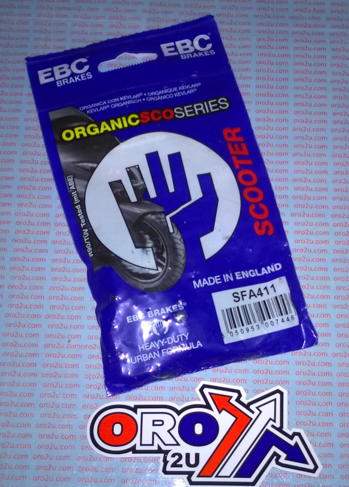 BRAKE PADS STD SCOOTER ORGANIC, EBC SFA411