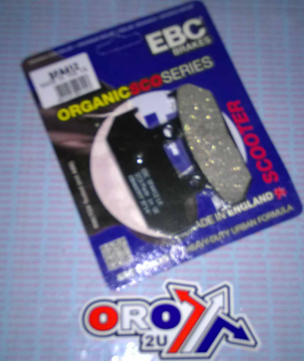 BRAKE PADS STD SCOOTER ORGANIC, EBC SFA412