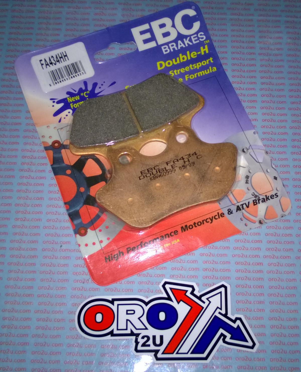 BRAKE PADS SINTERED METAL, EBC FA434HH HARLEY DAVIDSON