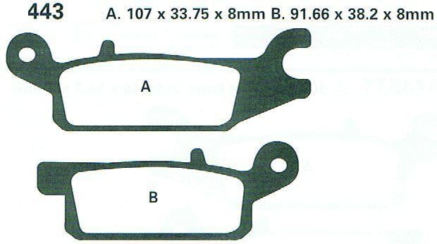 BRAKE PADS SINTERED METAL, EBC FA443R
