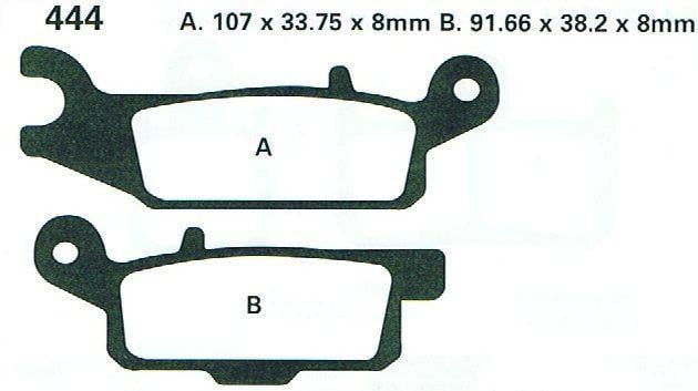 BRAKE PADS DISC MOTO-MASTER, SEMI-METALLIC STD 095911