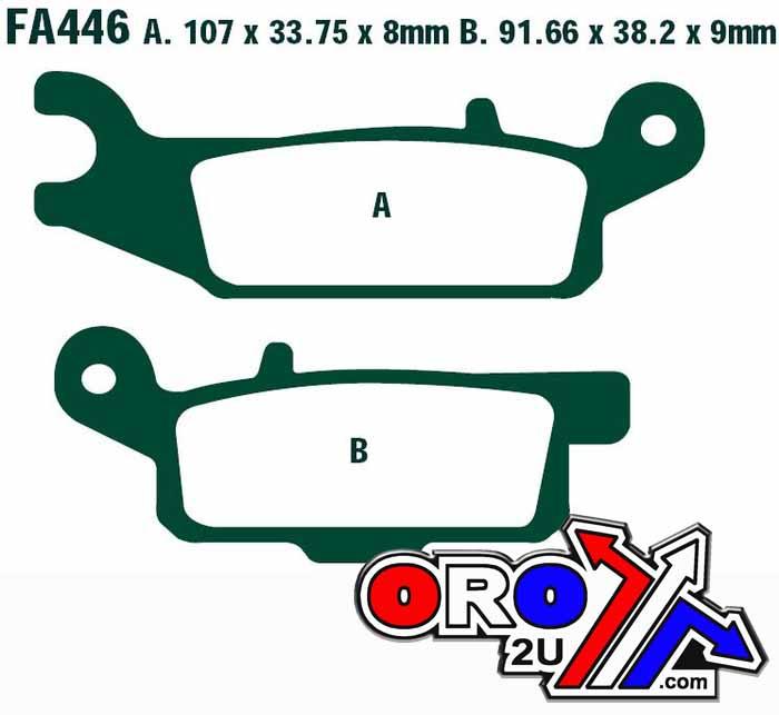 BRAKE PADS SINTERED METAL, EBC FA446R
