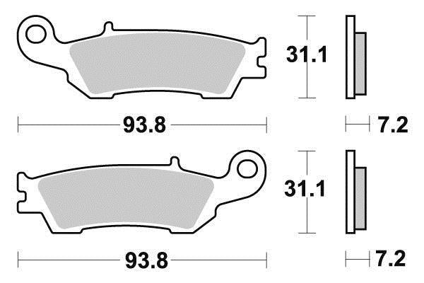 BRAKE PADS STD SEMI-METAL, KYOTO S1290, (EBC FA450 VD280), 39-450