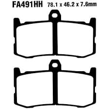 BRAKE PADS SINTERED METAL, EBC FA491HH GOLD, 39-491