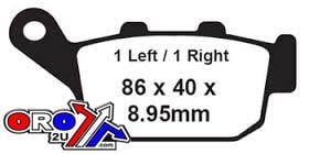 BRAKE PADS SINTERED METAL, EBC FA496HH GOLD, 39-496