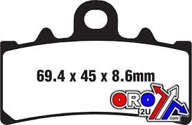 BRAKE PADS SINTERED METAL, EBC FA606HH GOLD, 39-606