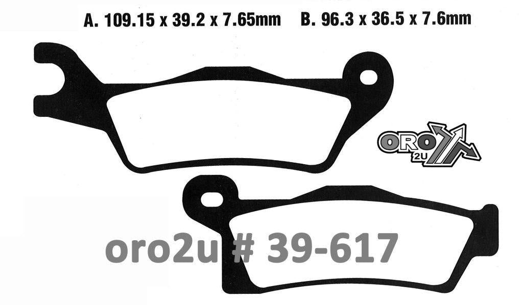 BRAKE PADS SINTERED NITRO, MOTO-MASTER 098821, 39-617