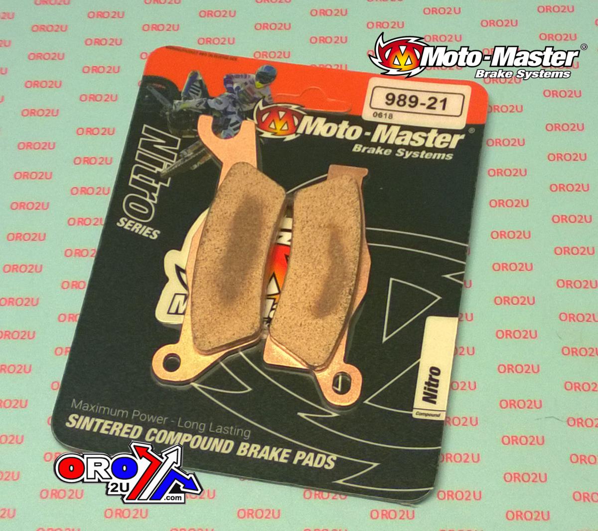BRAKE PADS SINTERED METAL, MOTO-MASTER 098921 NITRO, 39-618