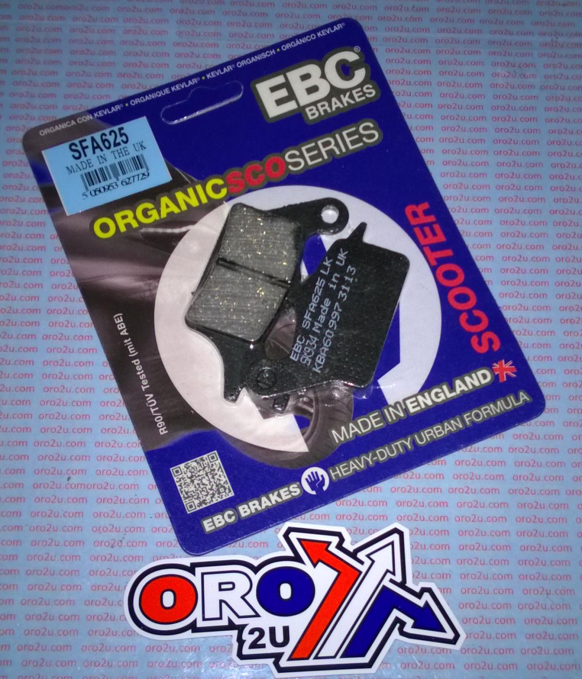 BRAKE PADS STD SCOOTER ORGANIC, EBC SFA625