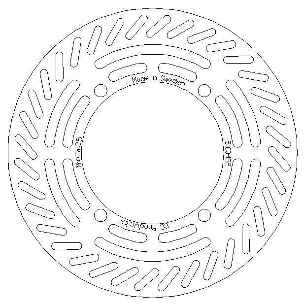 DISC BRAKE FRONT CR XR HONDA, CROSS-CENTER PRODUCT 5100-152 [Made in Sweden]