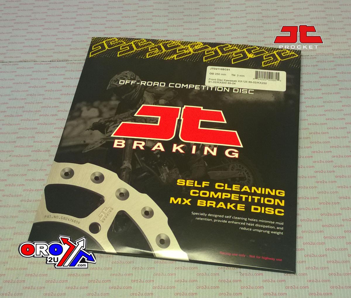 DISC BRAKE FRONT KX KDX KLX, JTD2110SC01 KAWASAKI KX250, Note: sholder bolt kit need.