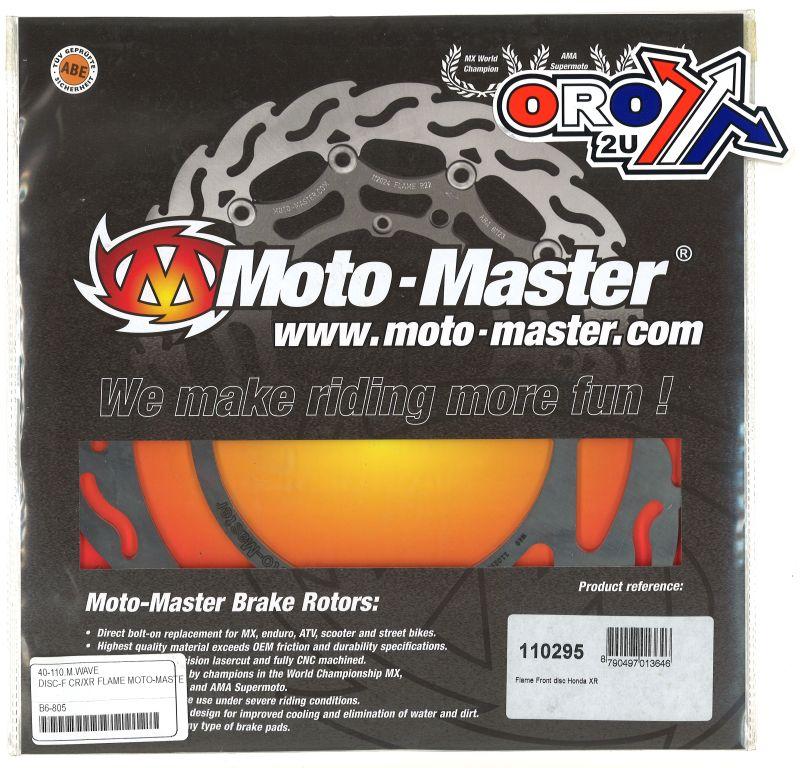 DISC BRAKE FRONT CR, XR FLAME, MOTO-MASTER 110295 HONDA