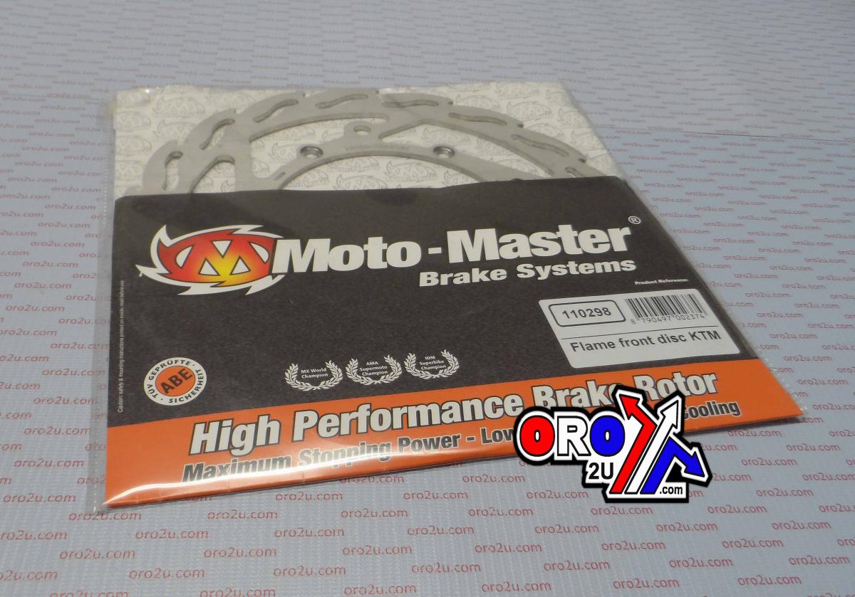 DISC BRAKE FRONT KTM HUS FLAME, WITH SPEEDO HOLE, MOTO-MASTER 110298
