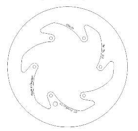 DISC BRAKE FRONT KTM HUSQ, WITH SPEEDO HOLE, CROSS CENTRE 5100-51 HUSABERG