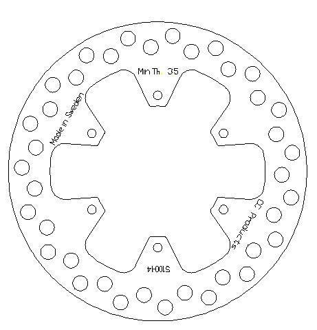 DISC BRAKE FRONT KX80 KX100, CROSS-CENTER 5100-014
