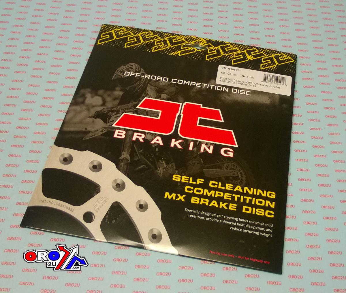 DISC BRAKE FRONT RM85 YZ85 JT, JTD3010SC01 SUZUKI YAMAHA, SELF-CLEANING HOLES