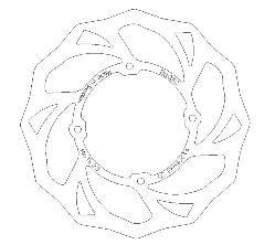 DISC BRAKE FRONT KTM85 ROUND, CROSS-CENTER PRODUCT 5100-118