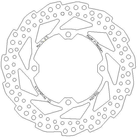 DISC BRAKE FRONT KX KXF CC, CROSS-CENTER 5100-224