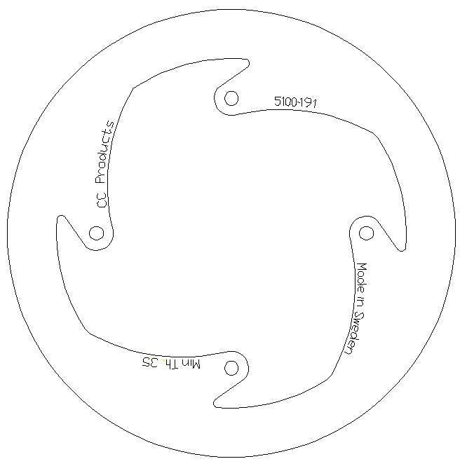 DISC BRAKE REAR KTM85 SOLID, CROSS-CENTER PRODUCT 5100-191, 40-128.CC.SOLID 47010060500