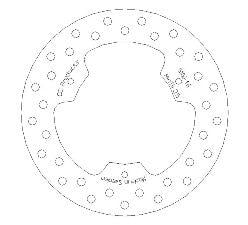 DISC BRAKE FRONT RM80 85 ROUND, CROSS-CENTER PRODUCT 5100-46