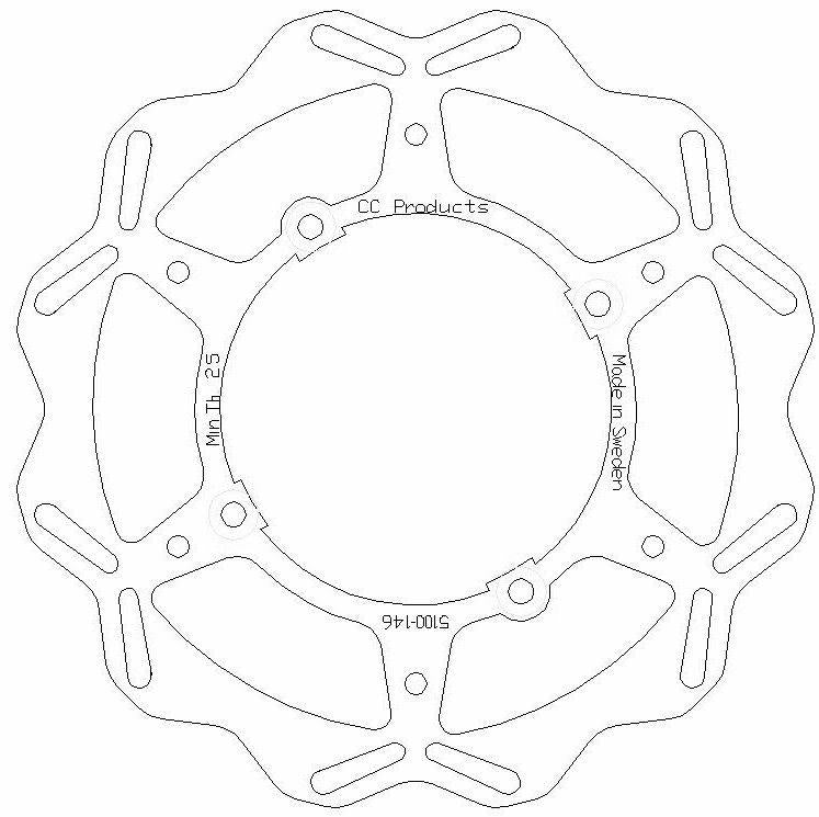 DISC BRAKE FRONT BETA 250 450, CROSS-CENTER PRODUCT 5100-146