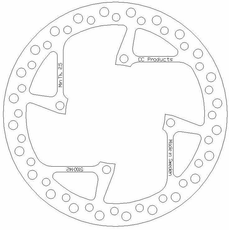 DISC BRAKE FRONT SHERCO 04-12, CROSS-CENTER PRODUCT 5100-142