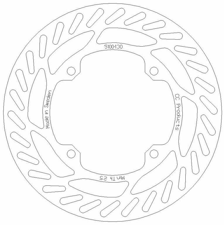 DISC BRAKE FRONT RMZ ROUND CC, CROSS-CENTER PRODUCT 5100-130