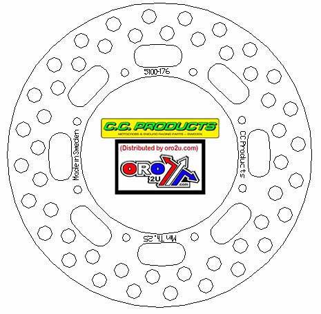 DISC BRAKE FRONT KX125-500 84-, CROSS-CENTER 5100-176 [Made in Sweden]