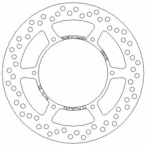 DISC BRAKE FRONT RM125-500, CROSS-CENTER PRODUCT 5100-178