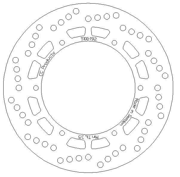 DISC BRAKE FRONT MAICO 84-85, CROSS-CENTER PRODUCT 5100-192